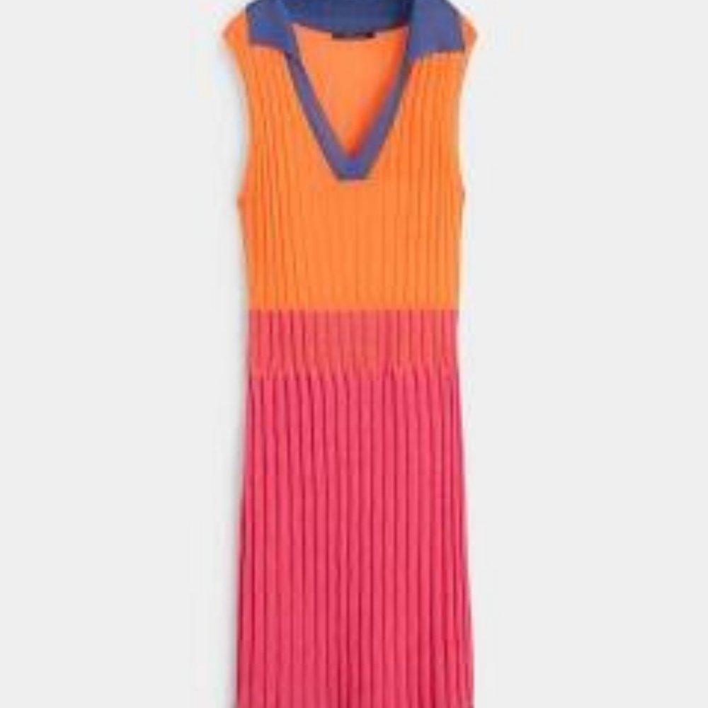 Violeta by Mango Ribbed Colorblock Julia dress Size 14